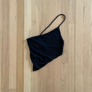 Princess Polly black halter tie top